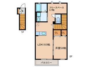 ルーエ東野の物件間取画像